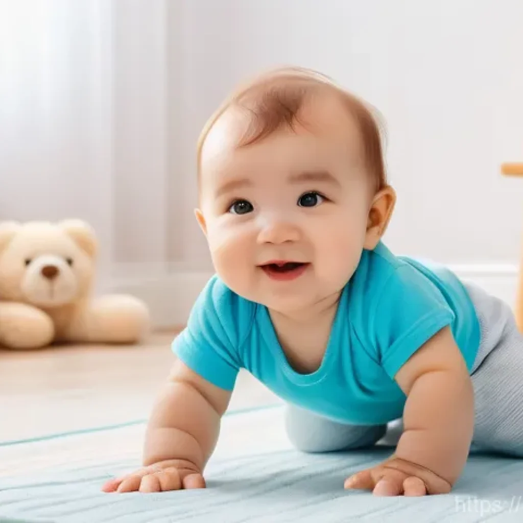 PC 부팅 속도 향상 유틸리티 - A cheerful toddler, approximately 1 year old, with rosy cheeks and sparkling eyes, crawling on a sof...