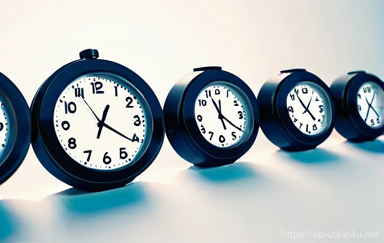 시계와 타이머 소프트웨어 비교 - Here are three detailed image generation prompts in English, designed to be visually engaging and ad...