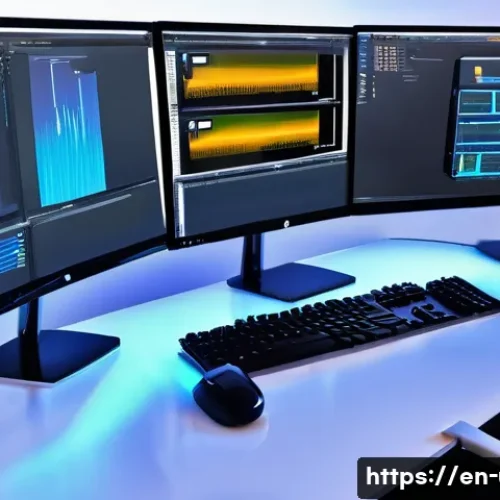 멀티 부팅 유틸리티 추천 - **Prompt:** A highly detailed, realistic image of a modern, sleek multi-boot workstation. The centra...