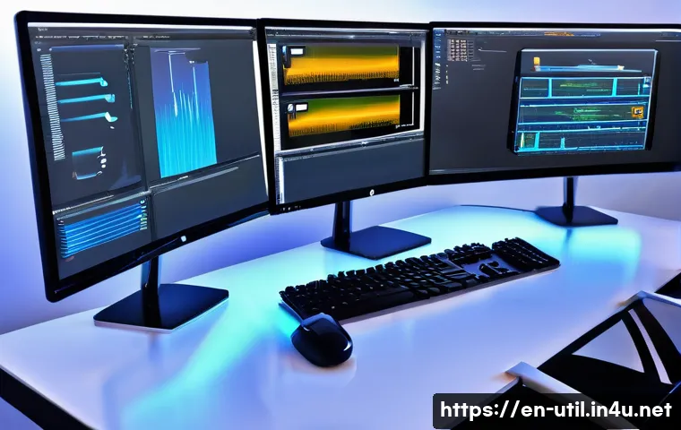 멀티 부팅 유틸리티 추천 - **Prompt:** A highly detailed, realistic image of a modern, sleek multi-boot workstation. The centra...