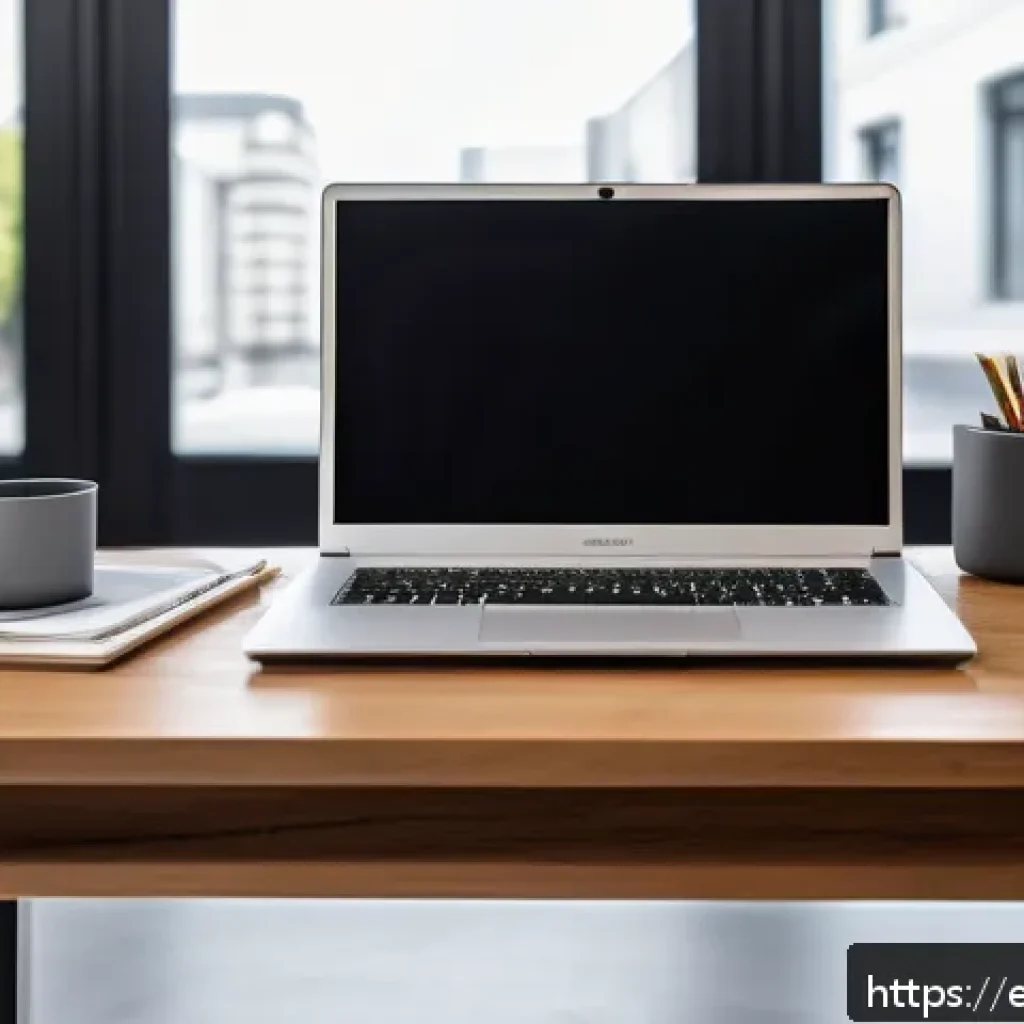 이미지 리사이즈 프로그램 추천 - A modern digital workspace scene showing a sleek laptop on a wooden desk with multiple image editing...